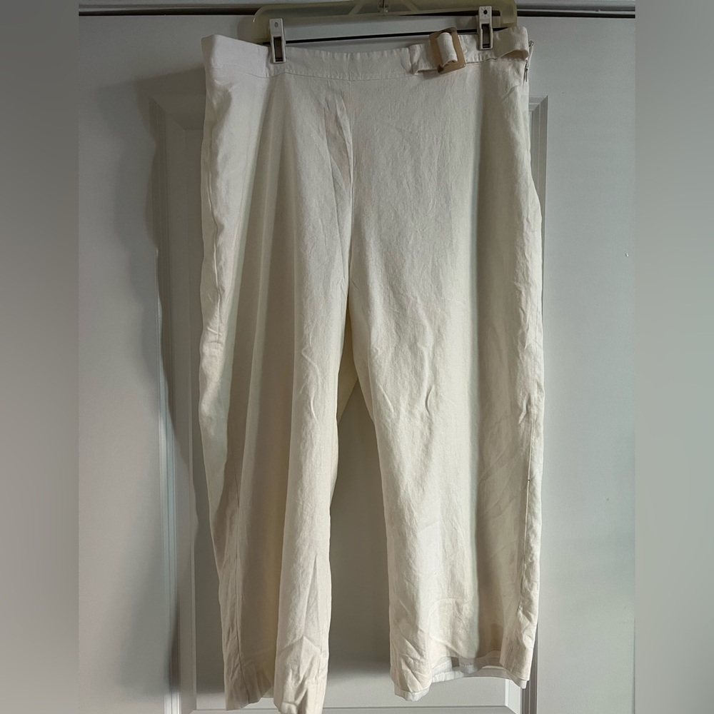 Elegant linen Ankle Pants